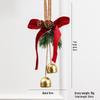 Christmas Red Velvet Bow Bell Pendant Tree Decoration