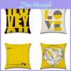 Luxurious 45x45cm Soft Linen Square Pillow Case For Stylish Love Series Decor