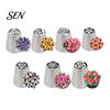 Bakery Supplies for Home Bakers 7PCS Russian Piping Tips Set, Stainless Steel Cake Decorating Easy Frosting Nozzles Cakes Nozzles, Baking Wedding