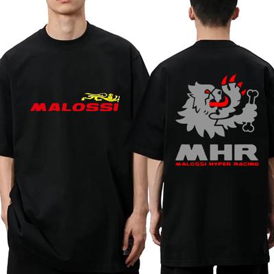 2025 New In Malossi Theme Double Sided Printed Short Sleeve T-shirts Men Women Harajuku Oversized  T Shirt Unisex Cotton Tops
