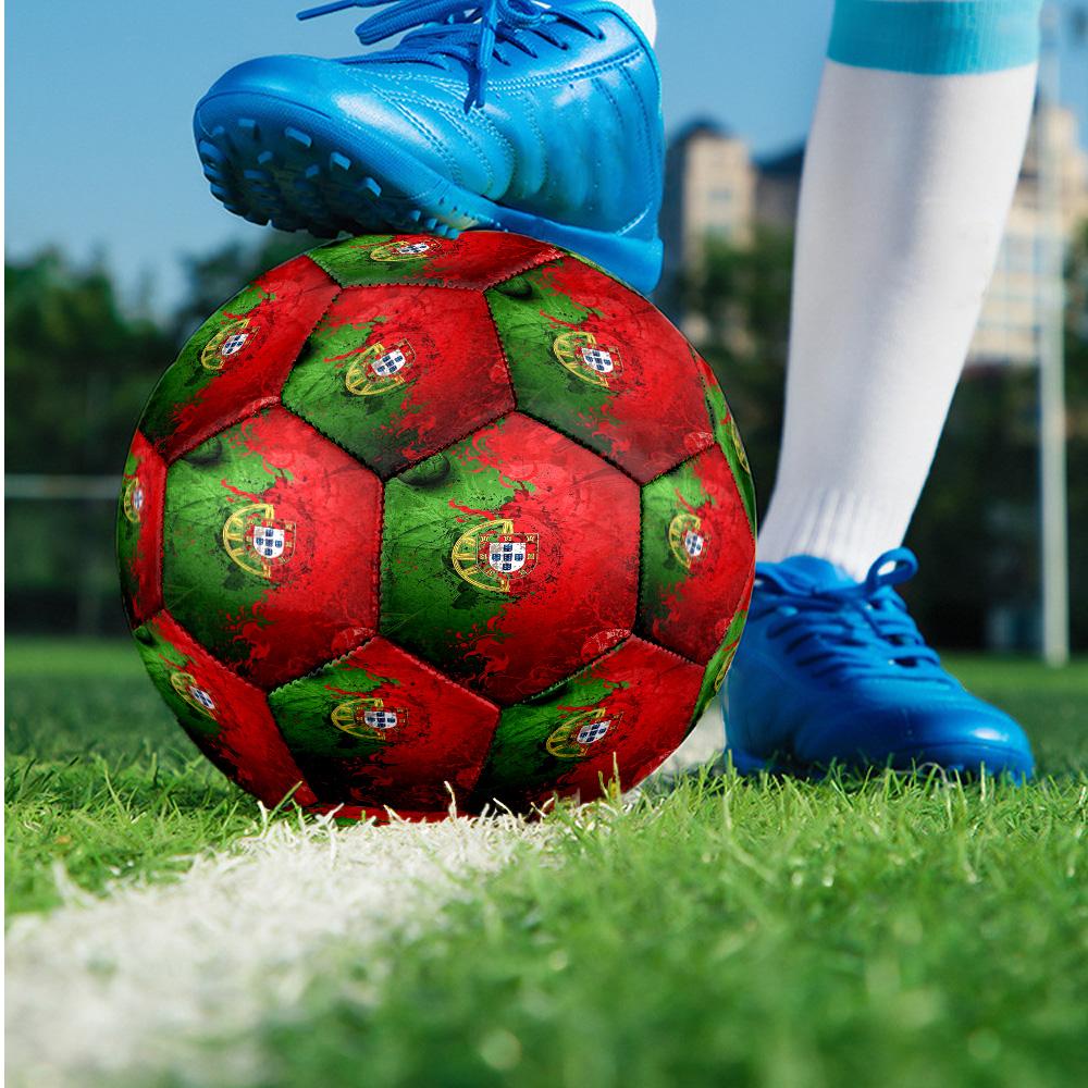 Portugal national football team Theme soccer ball Size 5 Soccer Ball Soft Touch Professional Training Football for Outdoor Sports