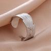 Titanium Steel Cut Banana Leaf Open Ring Fashion Versatile Jewelry Accessory