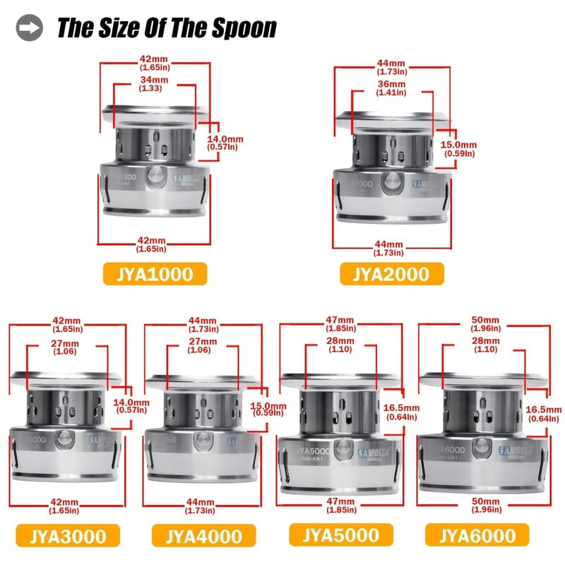 New Electroplated One-Way Seamless Spinning Reel CNC Spool Full Metal Swinging Lightweight Long Distance Fishing Reel with 6+1 Roller Bearings