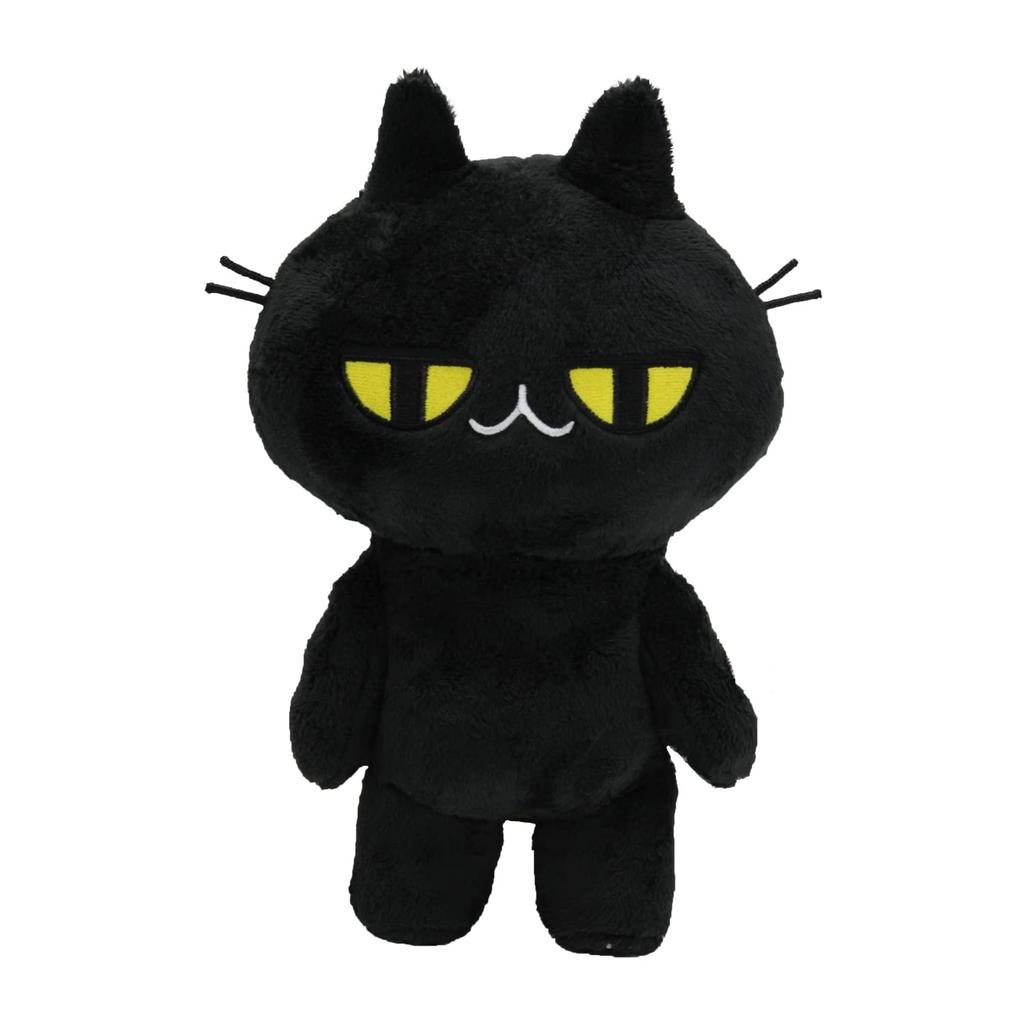 Black Cat Plush Standing JitoMe-chan Toy, Ver., Black, 995-JTMCT