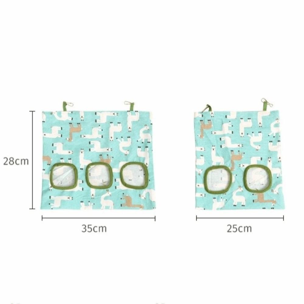 2/3 Löcher Kleintier Futterbeutel Kaninchenohren Käfigzubehör Hängender Heubeutel Hase Meerschweinchen