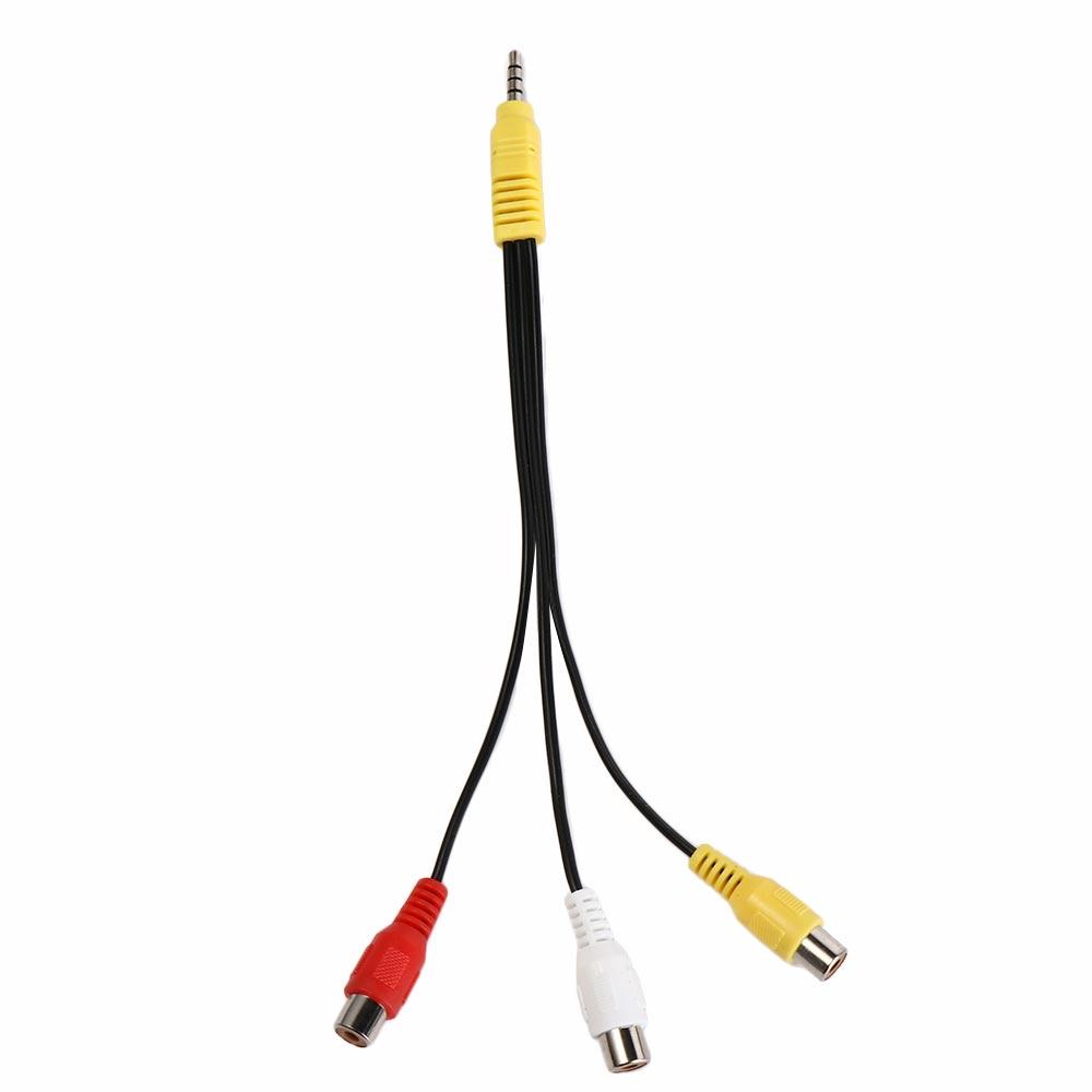 3 RCA Female RCA Cable Stereo 3.5mm Aux Male Durale AV Adapter Cable  Audio Video AV