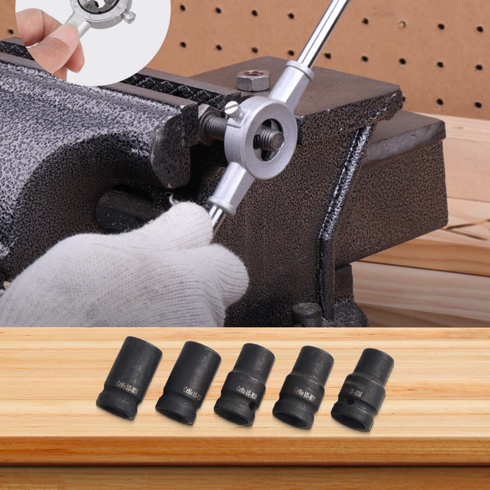 

10Pcs Suqare Screw Tap Socket 1/2 Inch Driver For Electric Driver Wrench For Driving Rethreading Taps From M6 To For M24 Sockets CHINA