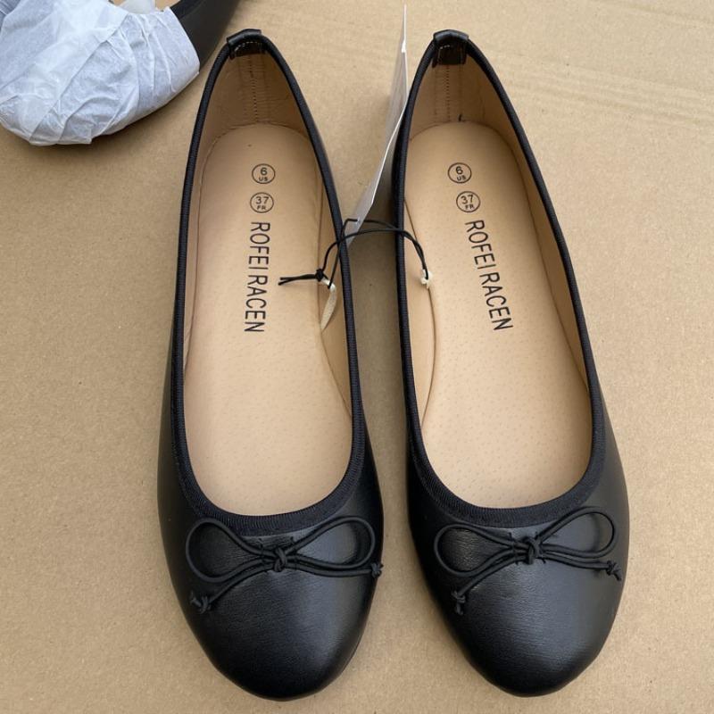 Fashion Fashion Casual Soft Surface Bow Flat Women's Single Shoes Non Slip Soft Soled Dance Shoe Comfortable Nurse Shoe Zapatos De Mujer