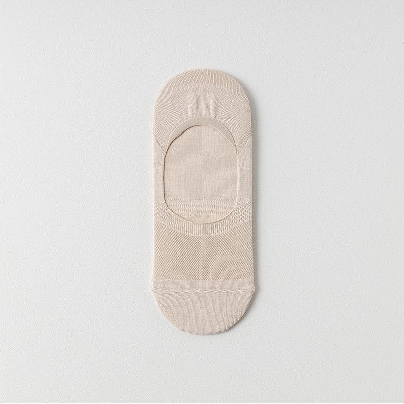 Ultra-invisible Thin Women's Boat Socks, Solid Color, Simple, Breathable, Sweat-absorbent, and No Heel Drop