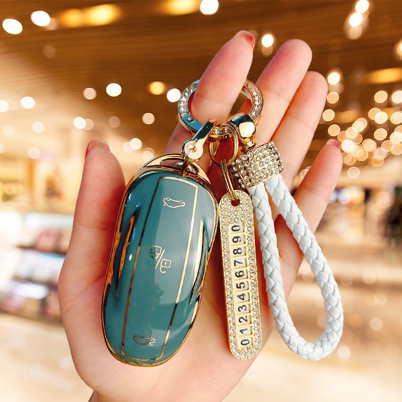 Suitable for Tesla Model 3 key cover ModelY/S/X high-end protective case, car supplies, bag buckle, men and women