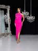 European & American High-End Sexy One-Shoulder Studded Bandage Dress - Long-Sleeved, Slim-Fitting, Luxurious.