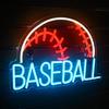 Baseball Neon Sign Blue Neon Sign for Wall Decor USB Powered for Bedroom Shop Living Room Christmas Kids Gift Baseball Lover