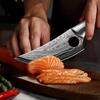 Kitchen Knife Chef Knives Handmade Forged Damascus Pattern Sharp Japanese Santoku Knife Cleaver Slicing Utility Knife