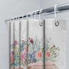Floral Book Bath Curtain Botanical Shower Curtain Vintage Library Aesthetic Home Decor Reading Lover Gift Unique Pattern Waterpr