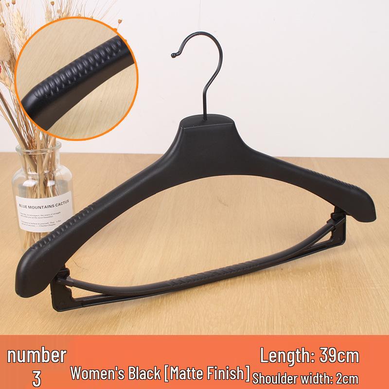 Wide-Shoulder Seamless Plastic Clothes Hanger Set for Suits and Overcoats