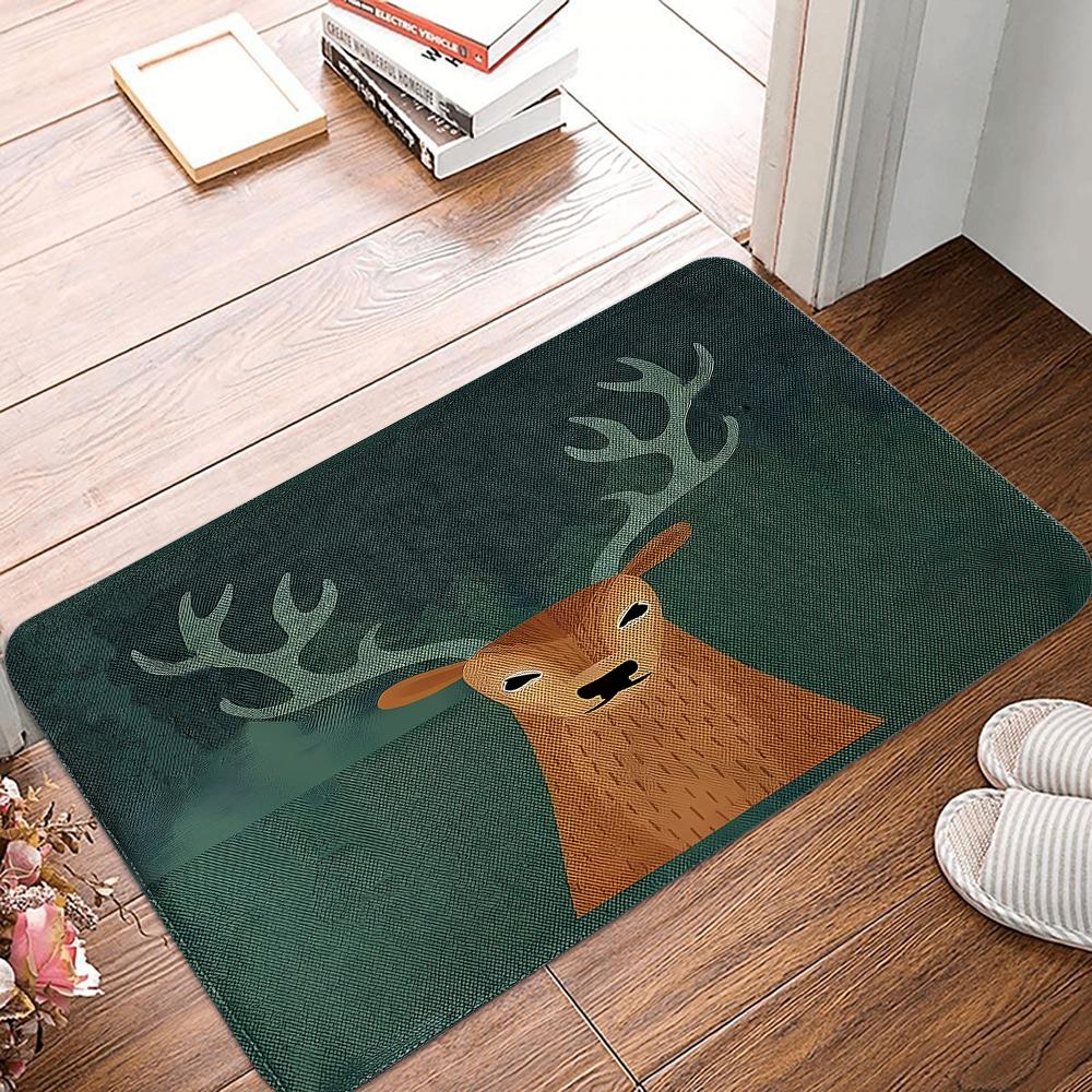 Animal Printed Kitchen Carpet Living Room Dining Room Laundry Floor Mat Bath Balcony Hallway Non-slip Door Mat