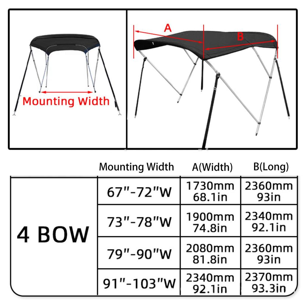 Boat Canopy Replacement Cover Direct Replaces Easy Installation Awning 190cmx234cm