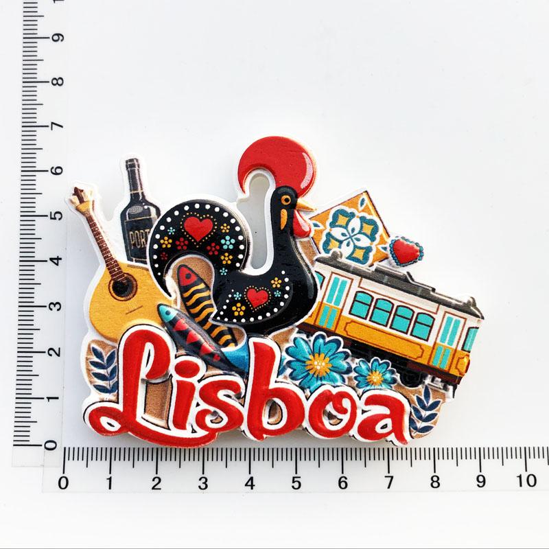 Portugal Lisbon Travelling Fridge Stickers Creative Tourist Souvenirs Home Decor Fridge Magnets Message Board Magnetic Stickers