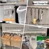 Drill-Free Kitchen Hook Track & Sliding Rack System for Cabinets