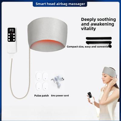 Massaggiatore per la testa, Impastatrice elettrica a impacco caldo per favorire il sonno, Adesivo per il sonno sulle tempie, Fascia per la testa, Massaggiatore domestico a pressione d'aria pulsata