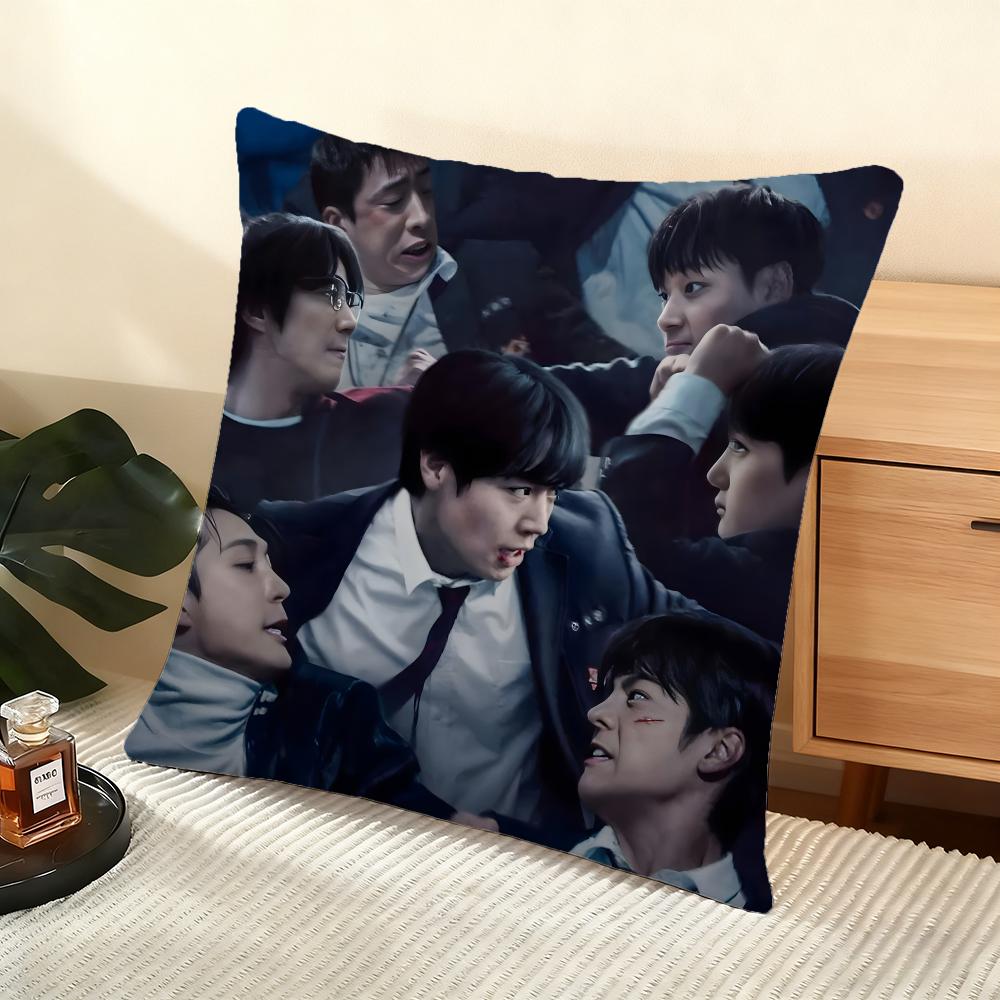 Cushion Cover Silky Short Plush Home Sofa Cushion Cover - Invisible Zipper Home Decoration WeakHero TV Series
