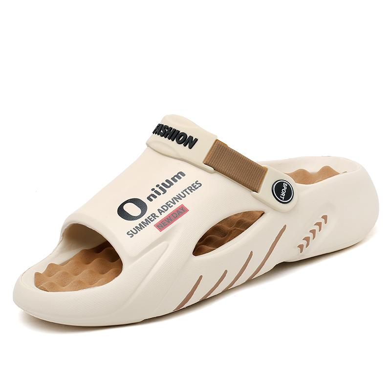 Fashion 2025 Men's Massage Slippers Indoor Outdoor Sandals Beach Casual Shoes Comfortable Slide Men's Women's Home Slippers Big Size 47