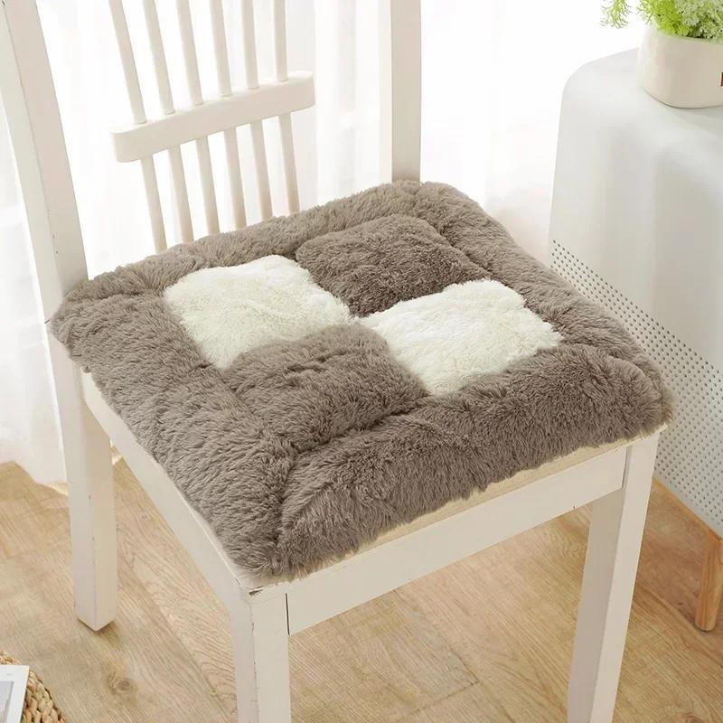Breathable Non Slip Seat Cushion Minimalist Plush Seat Cushion Thick Seat Cushion for Prolonged Sitting Winter Office Cover