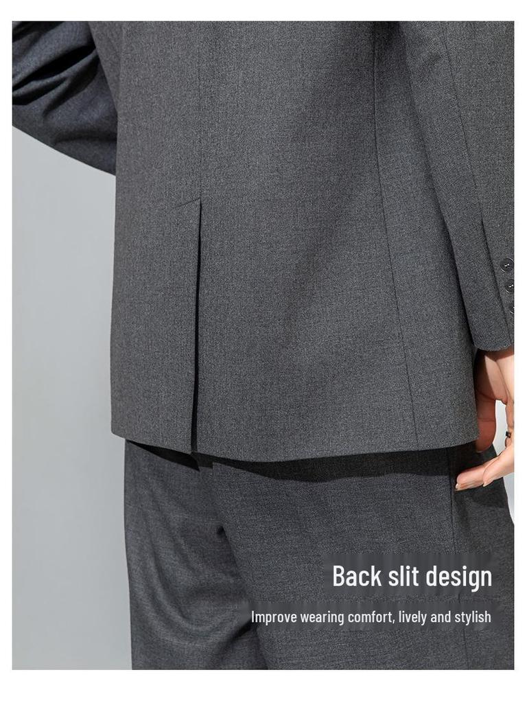 Xin Ge Spring 2025 TR Wool Suit: V-Neck Jacket & Wide-Leg Pants