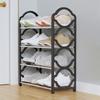 Multi-Layer Shoe Shelf 4 Layers Simple Dust-proof Storage Shoe Cabinet Multi-layer Assembly Door Dormitory Organizer Rack