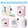 kinokoo Instax Mini 12 Case, Fujifilm Instax Mini 12 Clear Case with Film Storage Pocket and Shoulder Strap