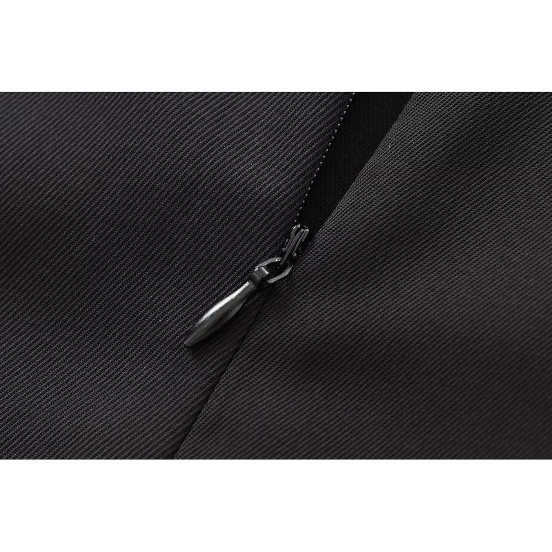 Kaslead New Arrival Women's Clothing Fashion Style Fashion Slim-Fitting Simple Black Sleeveless Long Dress 8190409