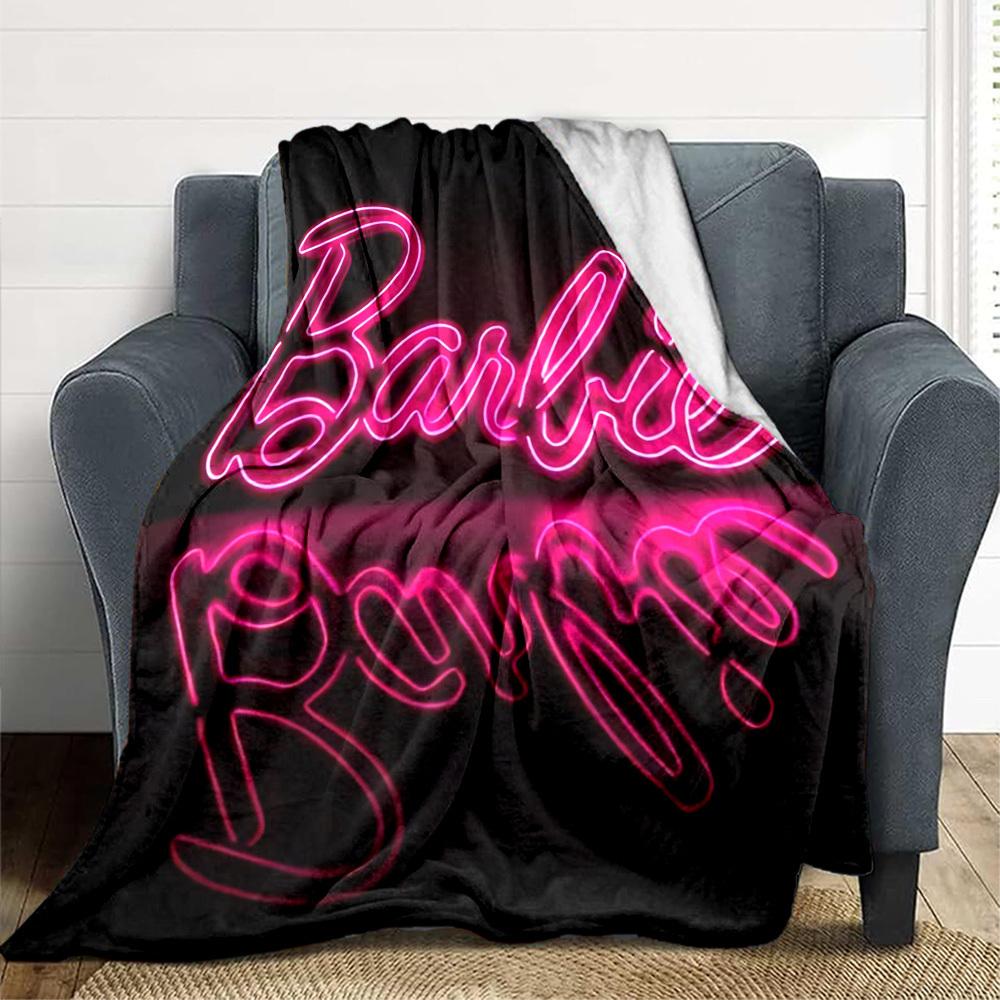 

1pc Neon Sign, Barbie Blanket Polyester Fiber, All Season Comfort for Sofa, Bed, Office, Car, Camping Ideal Home Decor & Gift, Office Comfort 80x120cm