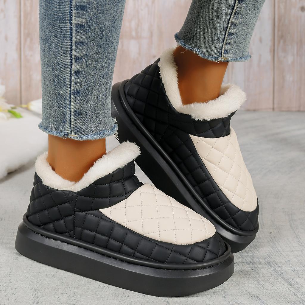 Fashion Winter Women Plus Fleece Thickened Ankle Boots Shoes 2024 New Platform Shoes Waterproof Warm Cotton Shoes Snow Boots Women
