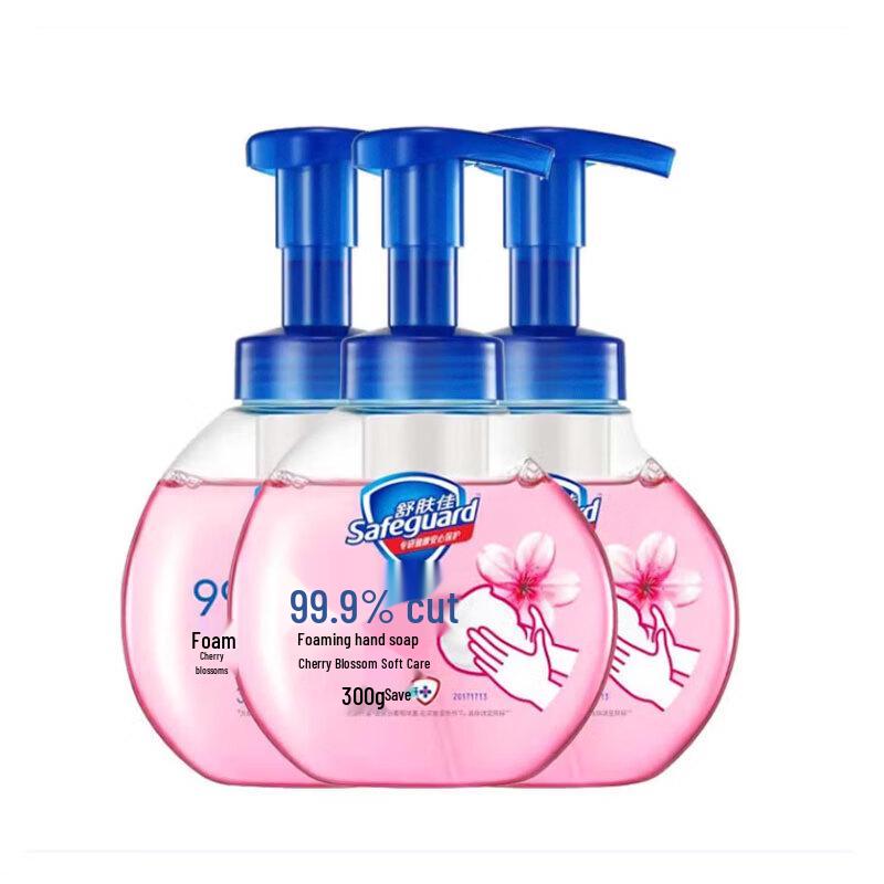 Safeguard Antibacterial Foam Hand Wash, Cherry Blossom, 3x300g
