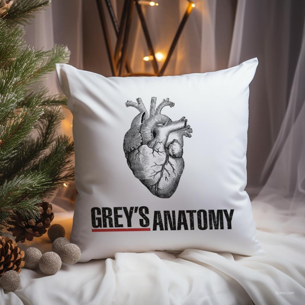 G-Greys Anatomy Cushion Cover Premium Comfort Reversible Pillow Cove -Two in One Design for Any Room & Car Interior