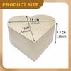 Heart Shaped Unfinished Wood Box Jewelry Trinket Decorative Treasure Chest Unpainted DIY for