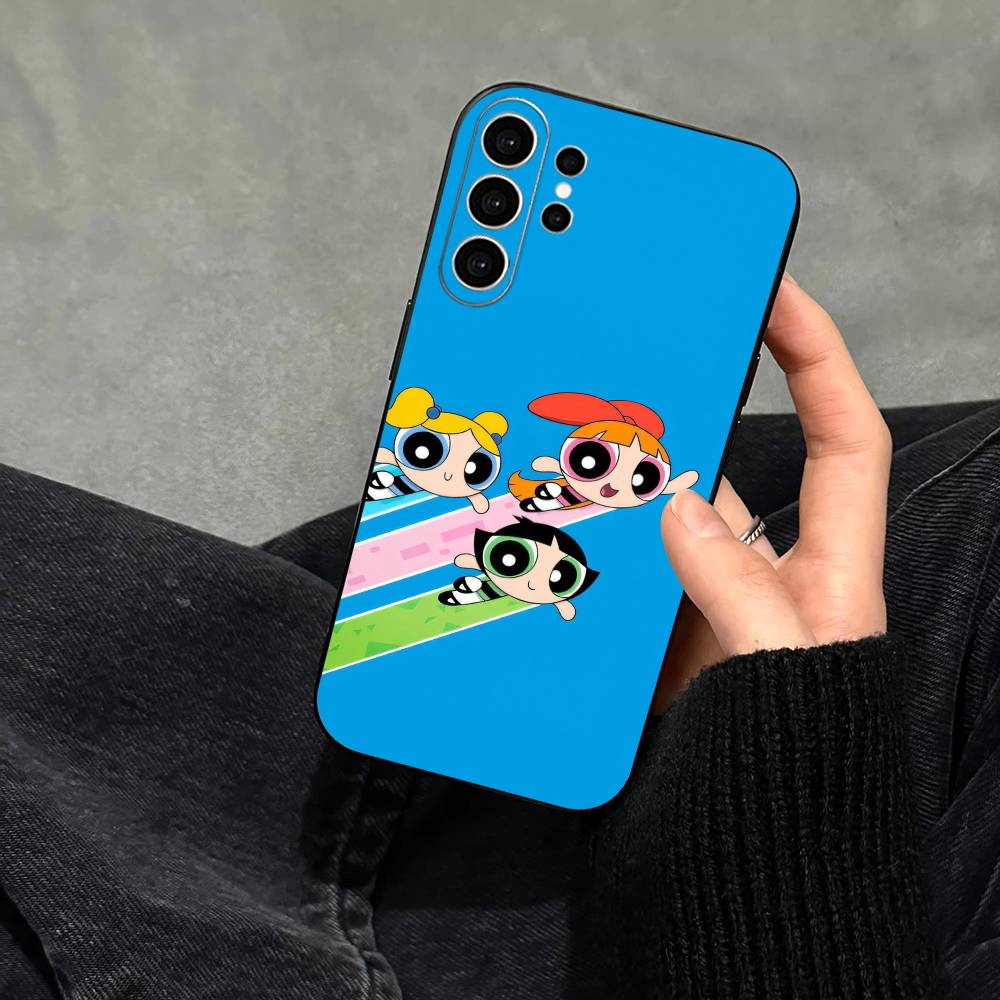 P-Powerpuffs G-Girls Phone Case For Samsung S25,S24,S21,S22,S23,S30,Ultra,S20,Plus,Fe,Soft Silicone Black Cover