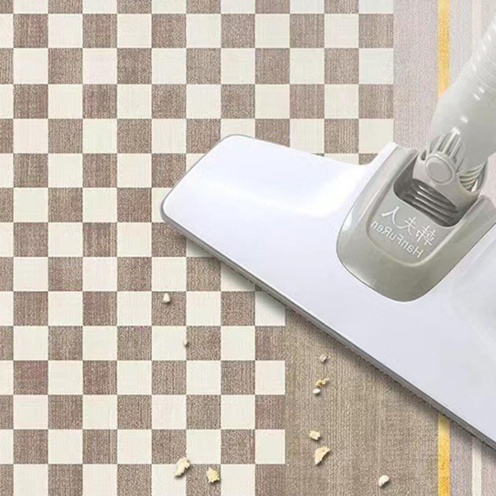 Cream Wind Crystal Pile Carpet Coffee Table Carpet Household Foot Mat Room Bedroom Bedside Carpet Non-slip Floor Mat