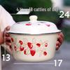 Thickened Enamel Porcelain Lidded Washbasin - Nostalgic Old-Fashioned Design