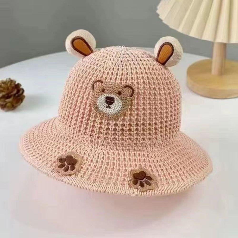 Cartoon Bear Children Sun Hats Sunshade Sunscreen Fisherman's Hat  Girls And Boys