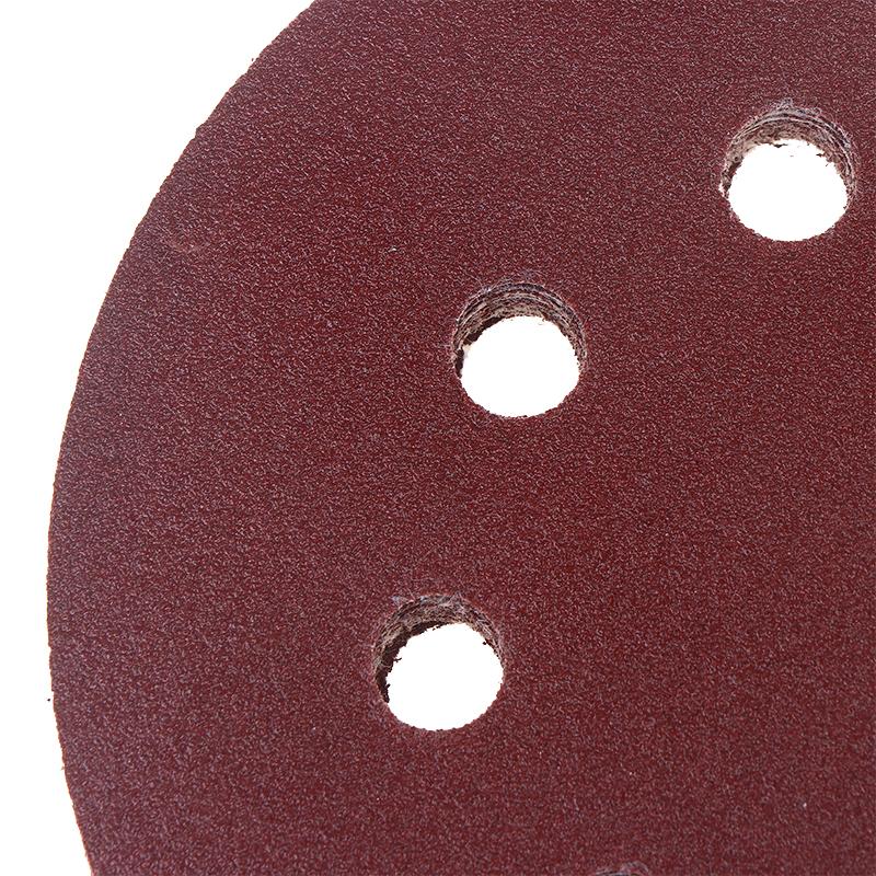 10Pcs 5 Inch 8-Hole Alumina Sanding Pad Sanding Sheet Polishing Sand Paper Sanding Discs Abrasive Polishing Tool For Metal Wood