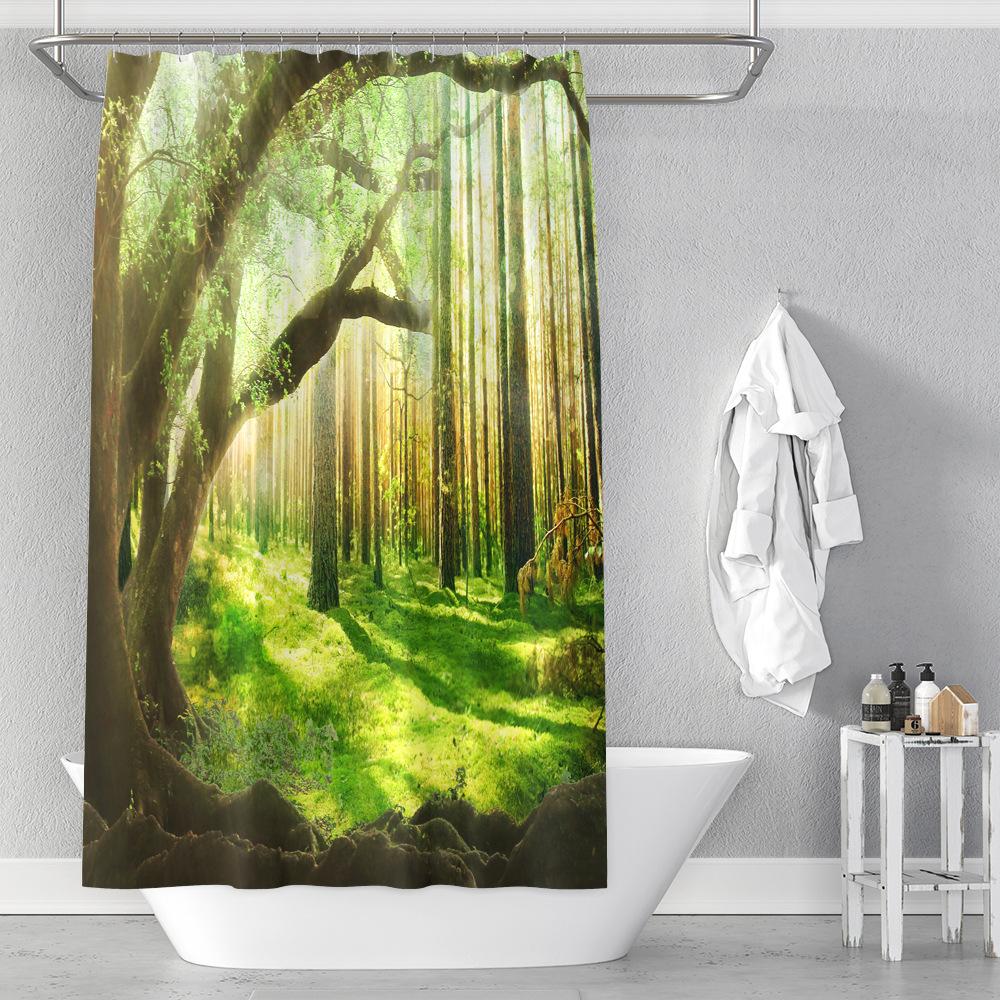 JINRUN Baie îngroșată, perdea impermeabilă, rezistentă la mucegai, perdea de duș, partiție de duș, perdea de duș, perdea de baie fără perforații