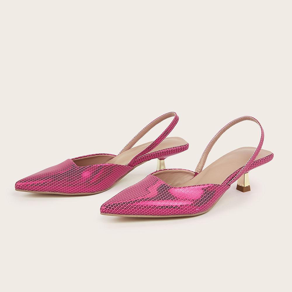 Pointed Toe Women Pump Sandals Shiny High Heels Elegant Office Lady Sexy Party Wedding Sandals Shoes Big Size 43