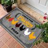 Humorous Farm Chicken Doormat, Non?Slip Floor Mat, Funny Slogan Chicken Design for Rustic Farmhouse Entryway Porch Decor
