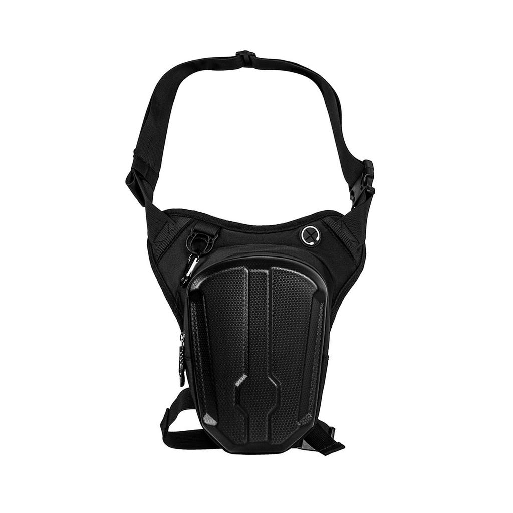 Thigh Bag Motorcycle Leg Bag Polyester Rainproof Large Capacity Multifunction for Riding Accessories Drop Leg Bag Black