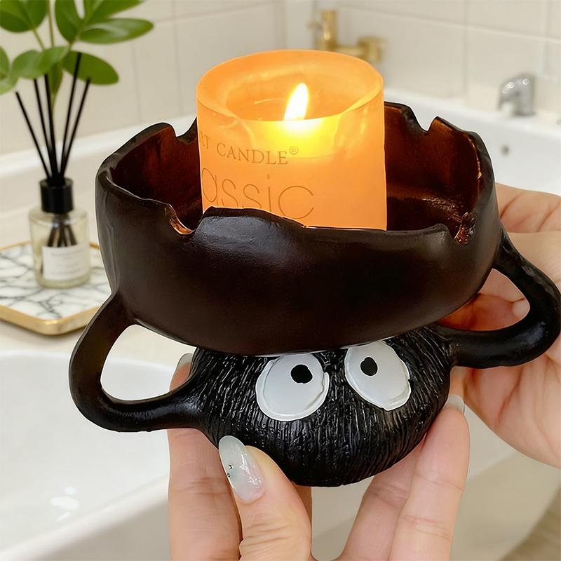 Creative Small Coal Ball Candle Holder Funny Overhead Candle Holder Home Decoration Ornament Gift