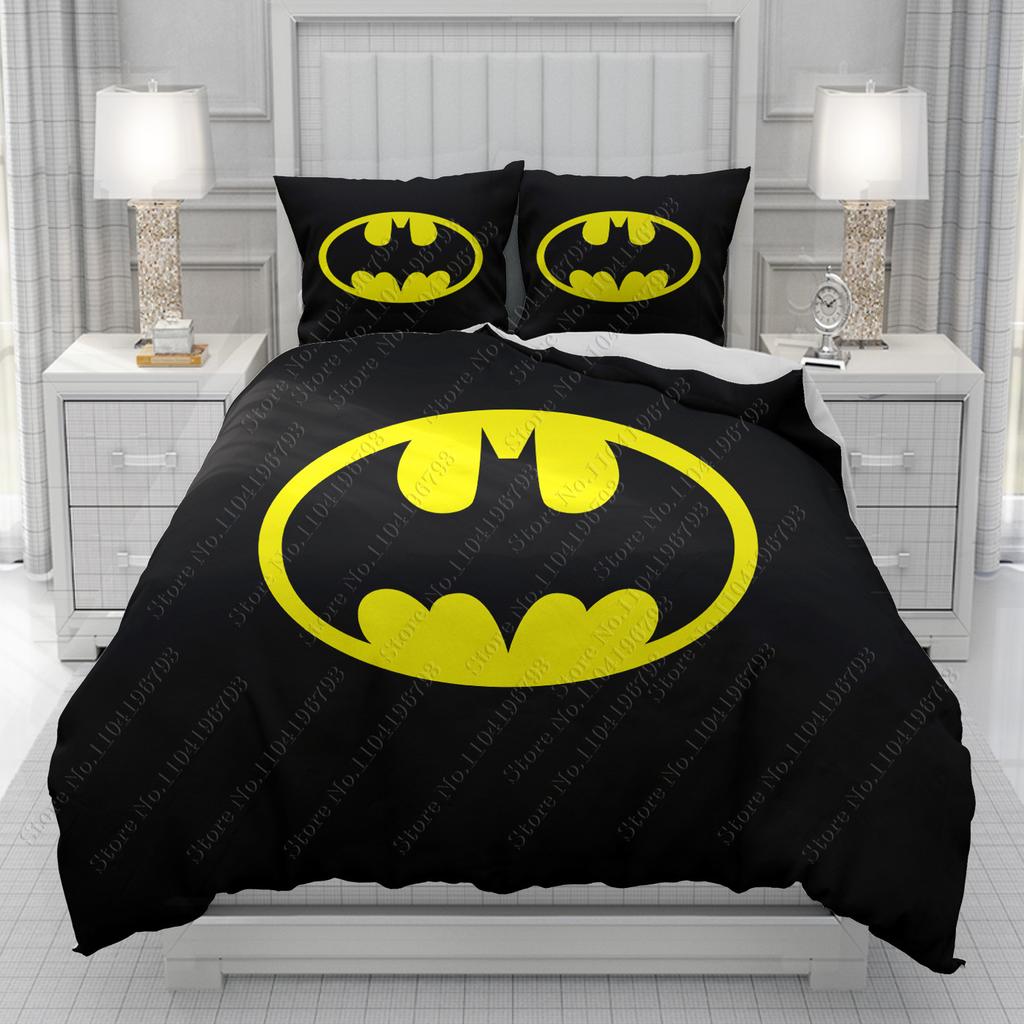 Superhero Batmans Duvet Cover Men women/Children KID Printing Disney Cartoon Bedding Set  Comforter Bed Soft