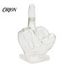Unique 3D Finger Shape Bottle Middle Whiskey Decanter, 1000ml Glass Fist Dispenser with Stopper, Father's Day Present Hand Liquor for Home Bar,