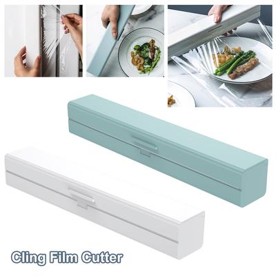 Food Film Dispenser Magnetic Plastic Cling Film Cutter Storage Box Stainless Steel Blade Aluminum Foil Stretch Film Cutter