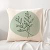 Minimalist Plants Cushion Cover Natural Linen Organic Fabric DoubleSided Printing Sofa Home Decor Gift Pillow Cover
